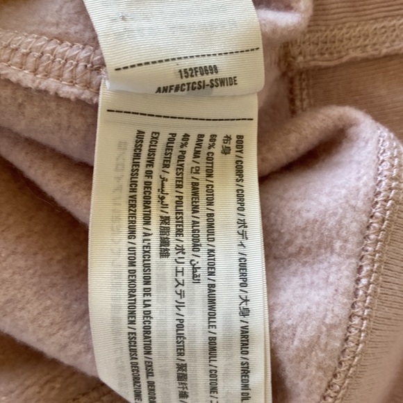 ❤️SOLD❤️ NWT Abercrombie & Fitch Womens Sweatshirt Pullover Beige/Tan Medium - Picture 9 of 10